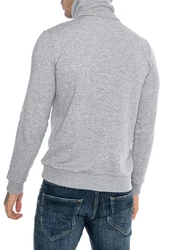 RedBridge Sweatshirt mit hohem Kragen und Taschen Grau/Hellgrau
