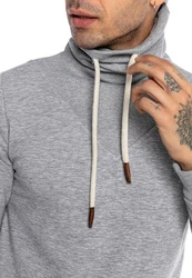 RedBridge Sweatshirt mit hohem Kragen und Taschen Grau/Hellgrau