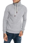 RedBridge Sweatshirt mit hohem Kragen und Taschen Grau/Hellgrau