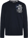 CAMP DAVID Langarmshirt Dunkelblau/Grau/Schwarz/Rot