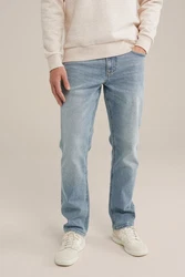 WE Fashion Regular-fit-Jeans Hellblau/Blau