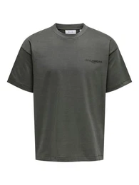 T-Shirt - Oversized T-Shirt - Basic T-Shirt mit Minimalprint