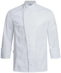 GREIFF Kochjacke 5544 GASTRO Regular Fit Grau/Weiß/Hellblau
