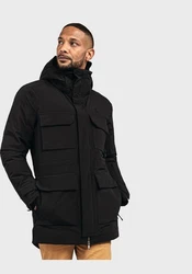 Schöffel Langjacke Down Parka Ridgeland Schwarz/Gelb