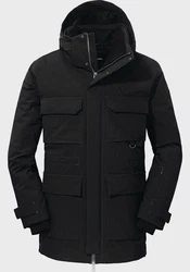 Schöffel Langjacke Down Parka Ridgeland Schwarz/Gelb