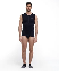 FALKE Tanktop Warm thermoregulierend Schwarz/Dunkelblau/Hellblau/Rot