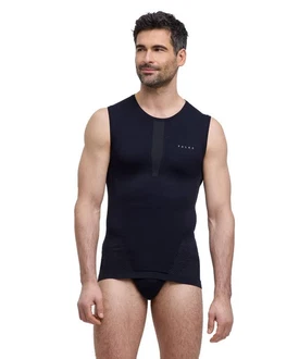 FALKE Tanktop Warm thermoregulierend Schwarz/Dunkelblau/Hellblau/Rot