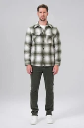 Langarmhemd Kariertes Flanellhemd - Overshirt fr Herren