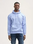 TOM TAILOR Denim Sweatshirt Hoodie mit Logo-Print Hellblau/Blau/Fliederfarben