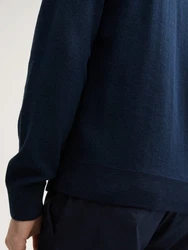 TOM TAILOR Strickpullover Dunkelblau/Hellblau/Blau