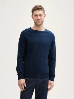 TOM TAILOR Strickpullover Dunkelblau/Hellblau/Blau TOM TAILOR Strickpullover Dunkelblau/Hellblau/Blau