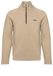 BOSS GREEN Strickpullover K_Seamless Tech_QZ grün