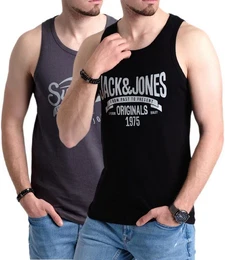 Tanktop Bedrucktes Shirt aus Baumwolle (2er-Pack) mit Print