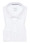 Eterna Langarmhemd Weiß/Braun/Creme