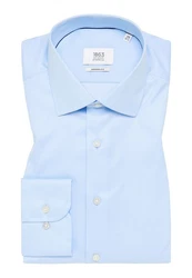 Eterna Langarmhemd Modern-Fit Luxury Hemd Hellblau