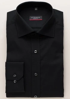 Eterna Businesshemd Schwarz/Dunkelrot/Braun
