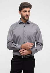 Eterna Businesshemd Comfort Fit Kentkragen Grau/Dunkelgrau