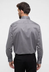 Eterna Businesshemd Comfort Fit Kentkragen Grau/Dunkelgrau