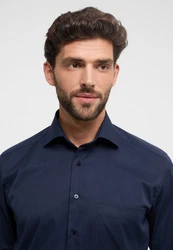 Eterna Businesshemd Comfort Fit Kentkragen Dunkelblau/Hellblau/Blau
