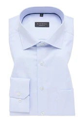 Eterna Langarmhemd COMFORT FIT Hellblau/Blau