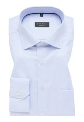 Eterna Langarmhemd COMFORT FIT Hellblau/Blau