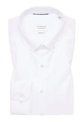 Eterna Businesshemd Modern Fit Button-Down-Kragen Weiß/Dunkelrot/Rot/Braun