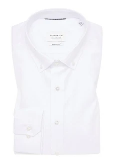 Eterna Businesshemd Modern Fit Button-Down-Kragen Weiß/Dunkelrot/Rot/Braun