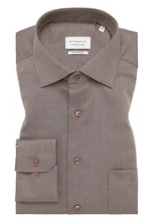 Eterna Businesshemd Comfort Fit Kentkragen beige/braun (1178 E19K)