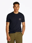 Tommy Hilfiger Rundhalsshirt HILFIGER STACK TEE Dunkelblau