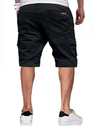 JMIERR Cargoshorts Kurze Hosen Herren Unifarbe
