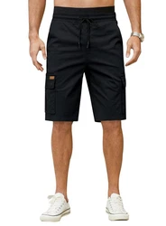 JMIERR Cargoshorts Kurze Hosen Herren Unifarbe