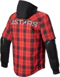 Alpinestars Motorradjacke MO.ST.EQ Tartan Hemd Rot/Dunkelrot