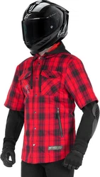 Alpinestars Motorradjacke MO.ST.EQ Tartan Hemd Rot/Dunkelrot
