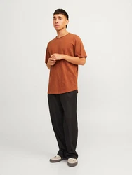 JACK & JONES T-Shirt 'Basher' Orange/Braun/Rot