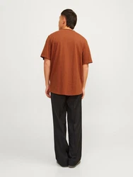 JACK & JONES T-Shirt 'Basher' Orange/Braun/Rot