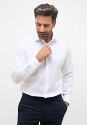 Eterna Businesshemd Modern Fit Kentkragen Weiß/Grün