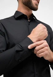 Eterna Businesshemd Slim Fit Langarm Schwarz/Braun