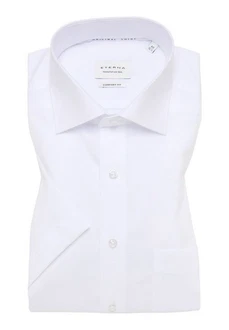 Eterna Businesshemd 1100 K19K Weiß/Braun/Dunkelrot