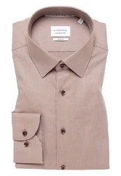 Eterna Langarmhemd Hemd 2132 F171 Lila/Beige/Braun