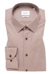 Eterna Langarmhemd Hemd 2132 F171 Lila/Beige/Braun