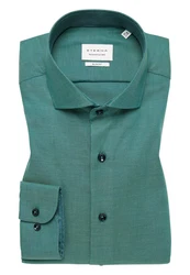 Eterna Langarmhemd SLIM FIT NON IRON Grün/Türkis