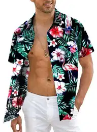 Hawaiihemd Mnner Funky Hawaiihemd Herren Kurzarm Lssig Hawaii-Print Diverse (Kurzarm)