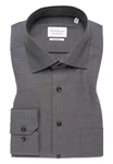 Eterna Langarmhemd COMFORT FIT NON IRON Grau/Dunkelgrau