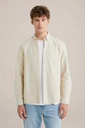 WE Fashion Businesshemd Creme/Khaki/Weiß/Beige