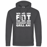 deinshirt Kapuzenpullover Herren Mit Print Motiv Grau/Dunkelgrau/Schwarz