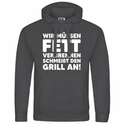 deinshirt Kapuzenpullover Herren Mit Print Motiv Grau/Dunkelgrau/Schwarz