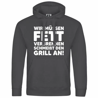 deinshirt Kapuzenpullover Herren Mit Print Motiv Grau/Dunkelgrau/Schwarz