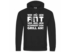 deinshirt Kapuzenpullover Herren Mit Print Motiv Schwarz/Grau