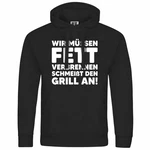 deinshirt Kapuzenpullover Herren Mit Print Motiv Schwarz/Grau