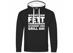 deinshirt Kapuzenpullover Herren Mit Print Motiv Grau/Schwarz/Lila